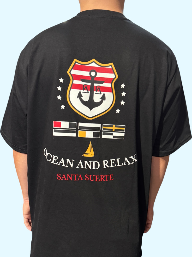Playera over “Ocean & relax”