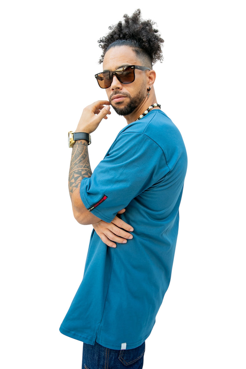 Playera  “Simplicidad” azul plumbago