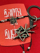 Pulsera y llavero "niquel viejo"