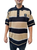 Polo tejida”Cruzito” caramelo negro/blanco/caqui