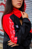 Chamarra “Nativa”negro/rojo