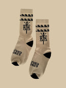 Calceta “beige olas”