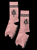 Calceta “rosa grecas negras”