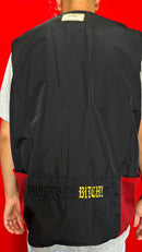 Chaleco “El patrón” negro/rojo