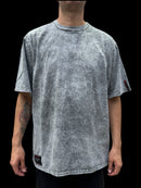Playera  “Acid wash” negro/blanco