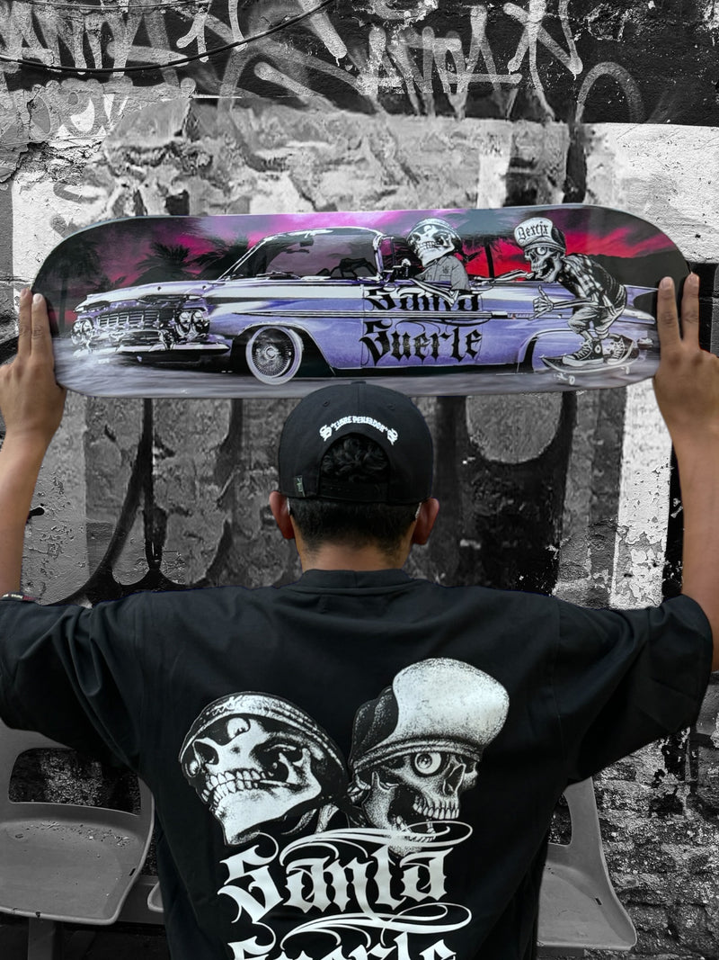 Playera  "Calaveras skate” oversize