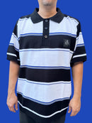 Polo tejida”Paco” caramelo negro/blanco/rey