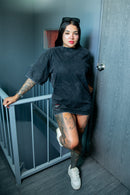 Playera  “Acid wash” negro