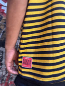 Playera rayas “Cruz yellow”
