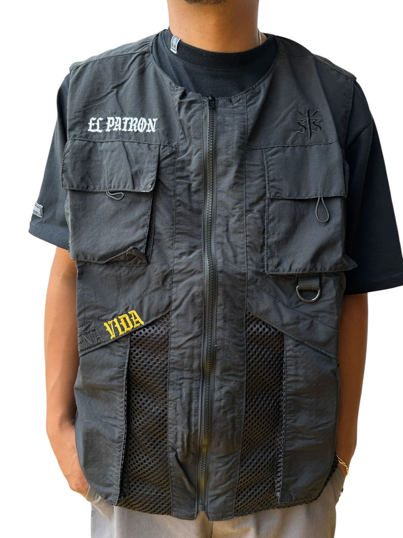 Chaleco “El patrón” negro/negro