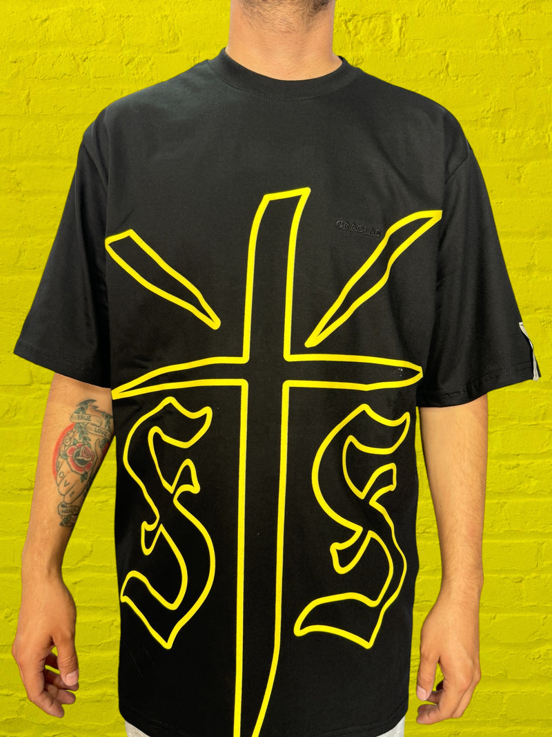 Playera  “Cruz Yellow” oversize