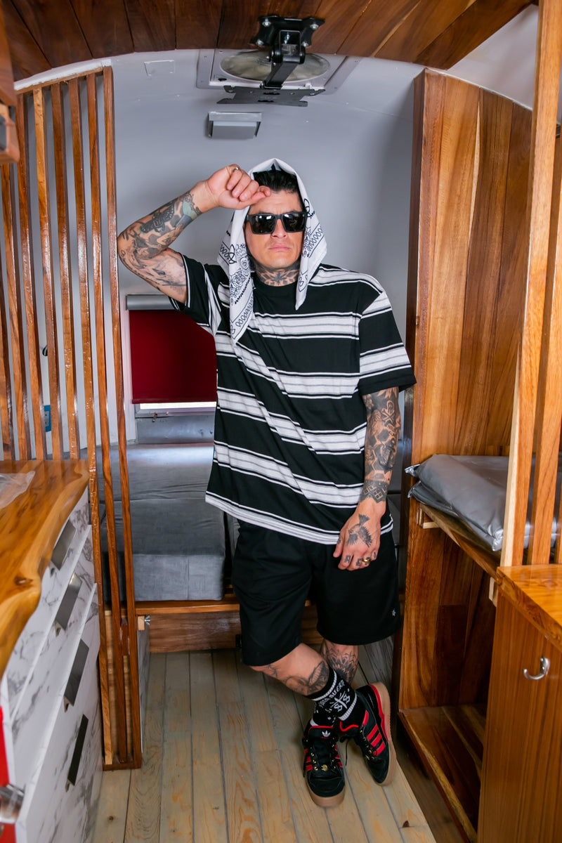 Playera rayas “Negro/blanco ”