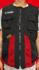 Chaleco “El patrón” negro/rojo