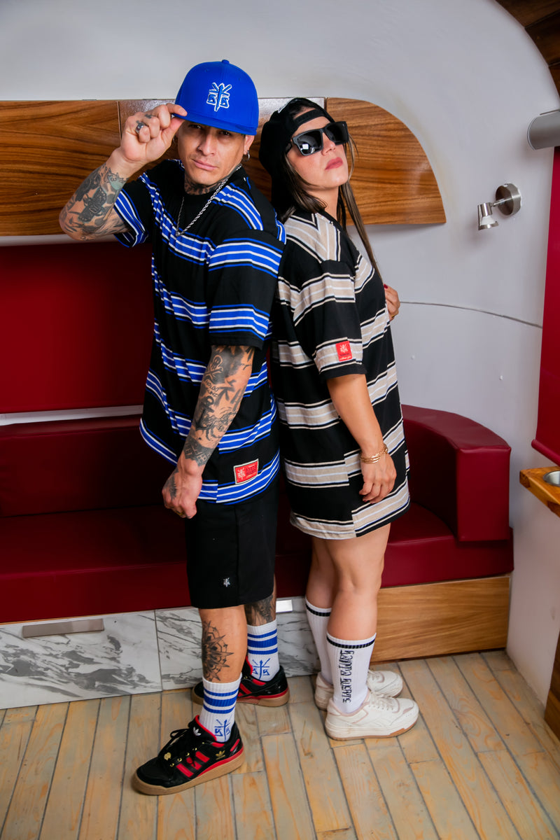 Playera rayas “Caqui”