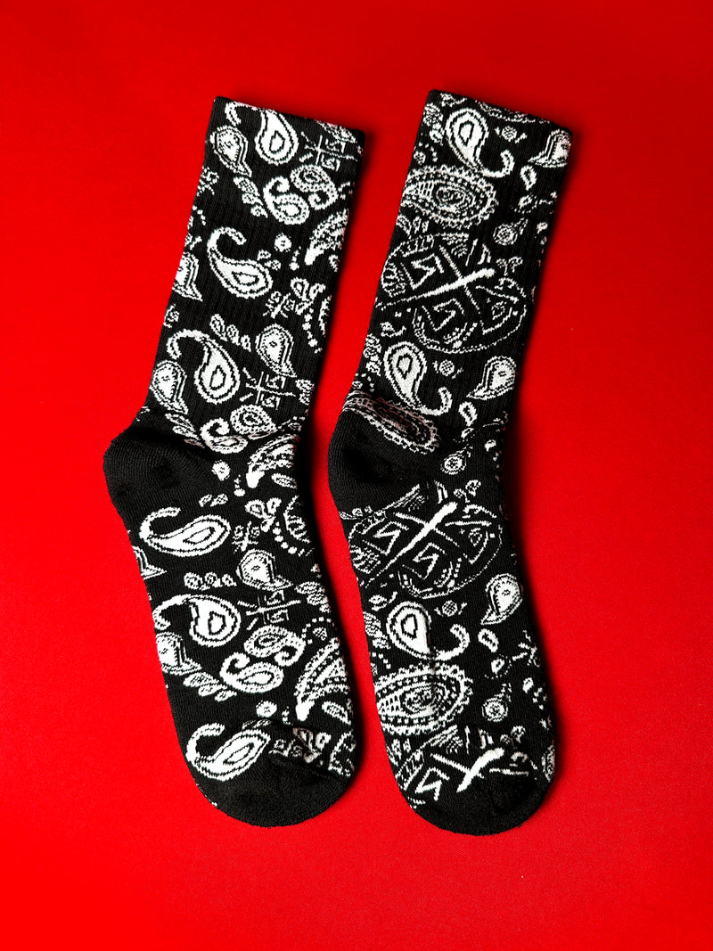 “Paliacate full”Art black sock.