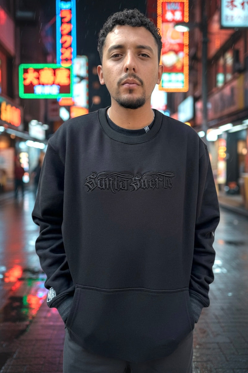 Sudadera crewneck “Black Suertudo”