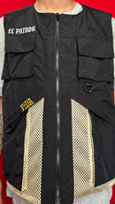 Chaleco “El patrón” negro/arena