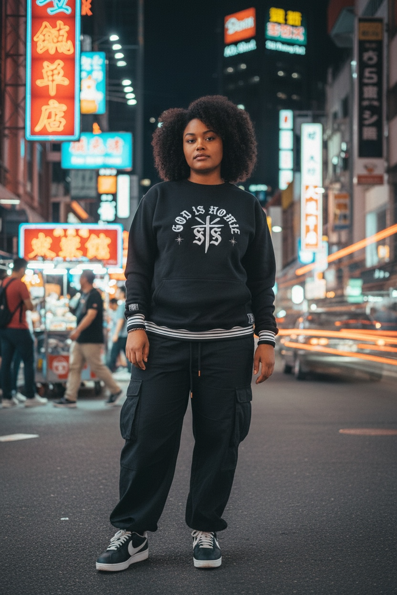 Sudadera crewneck “God is homie”