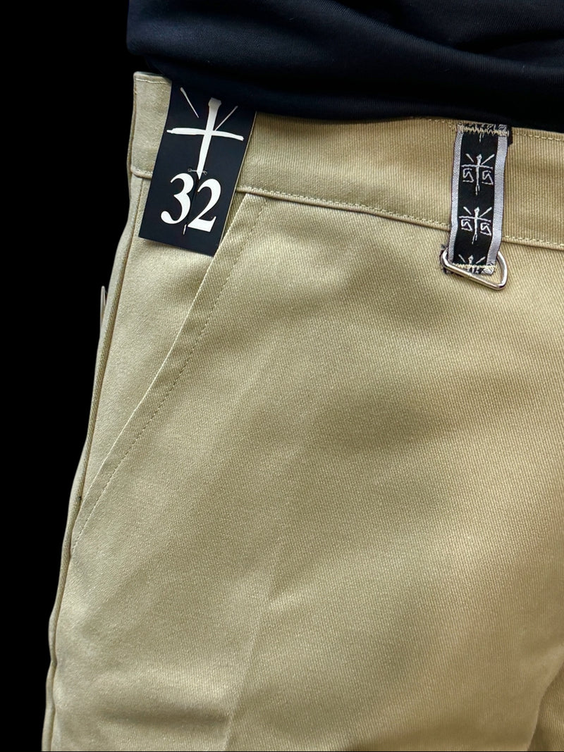 Khaki “diamond” shorts