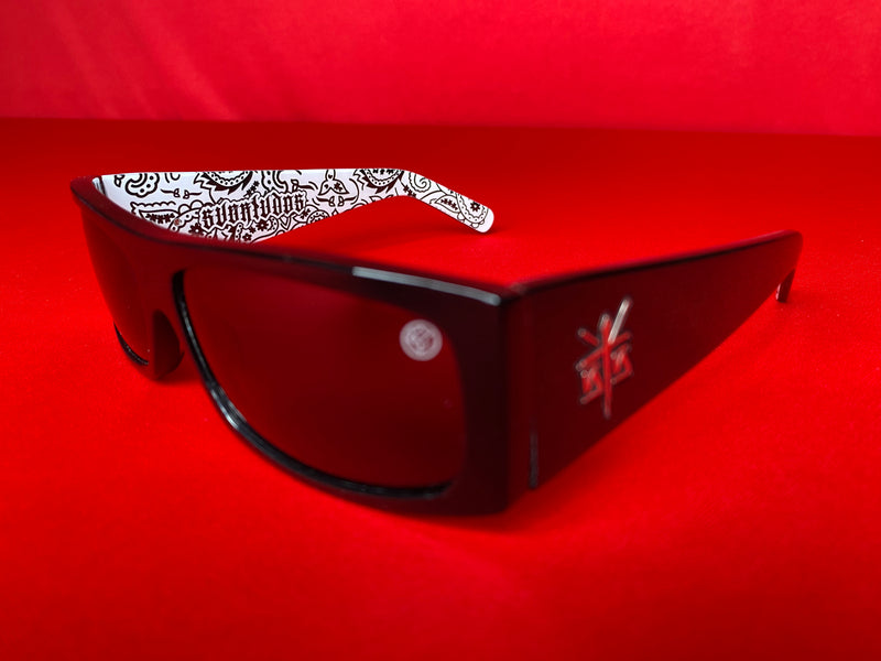 Lentes negro con blanco hot sale