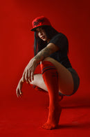 Calceta mujer "RED RASPBERRY"