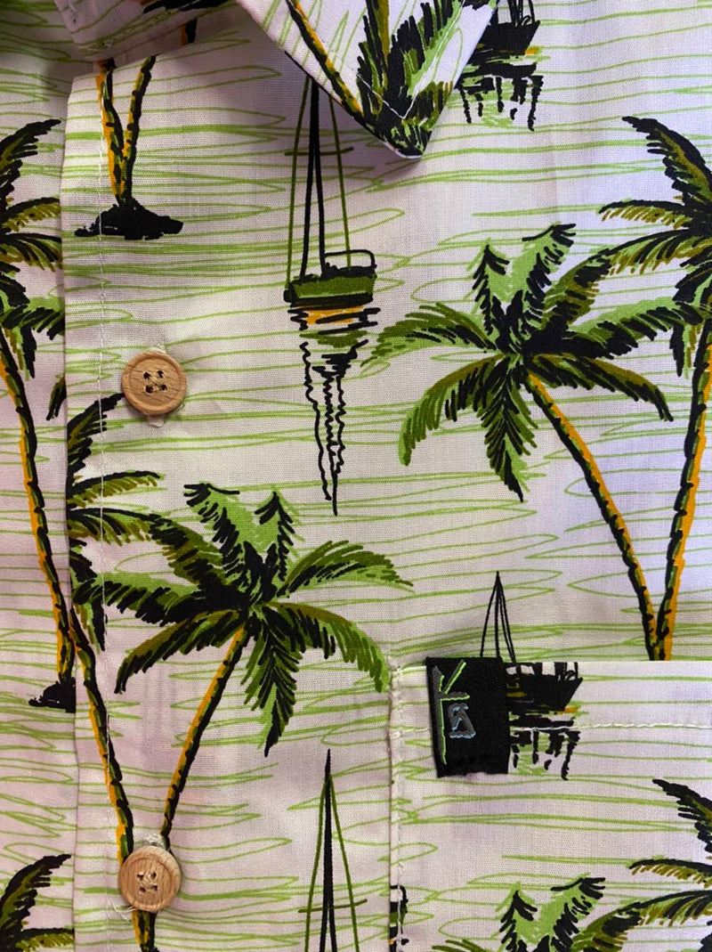 Camisa Hawaiiana “Vida verde”